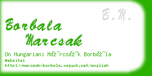 borbala marcsak business card